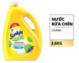  Nước Rửa Chén Bát Sunlight Chanh 100 Sạch Nhanh Xả Bọt Nhanh Rửa Sạch Dầu Mỡ 3.6 kg 