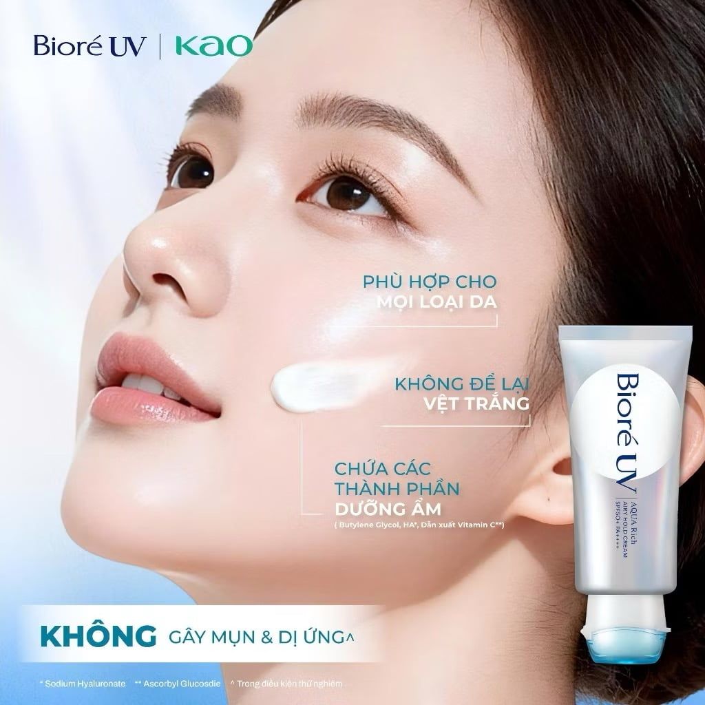  Chống Nắng Mỏng Nhẹ Biore UV Aqua Rich Airy Hold Cream 70g SPF50+ PA++++ 