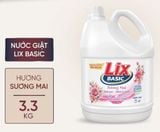  Nước giặt Lix Basic hương Nắng mai túi 3.1kg - can 3.3kg 