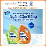  Nước lau sàn Sunlight tinh dầu thảo mộc hương hoa lily và hương thảo can 3.6kg 
