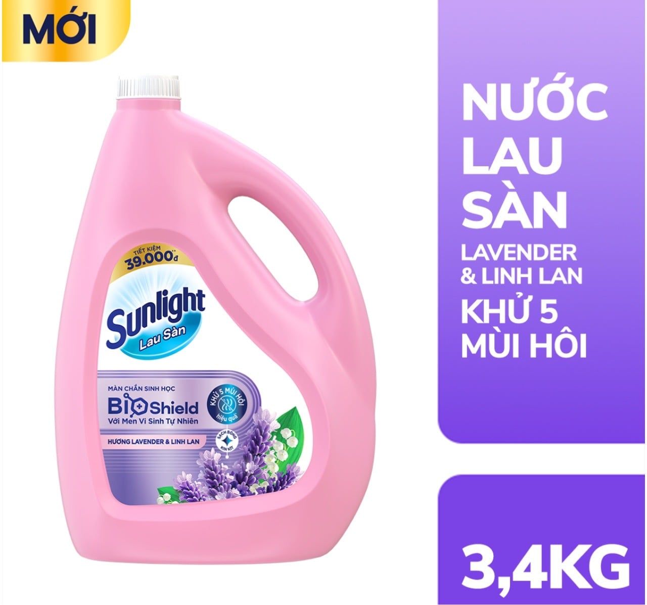  Nước lau sàn Sunlight Bioshield can 3.4Kg 