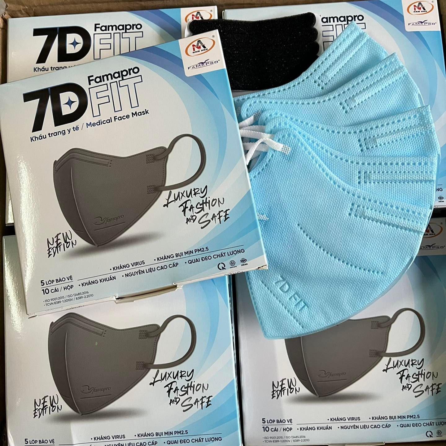  Khẩu trang cao cấp 7D FIT 5 lớp (10 cái/ hộp) 