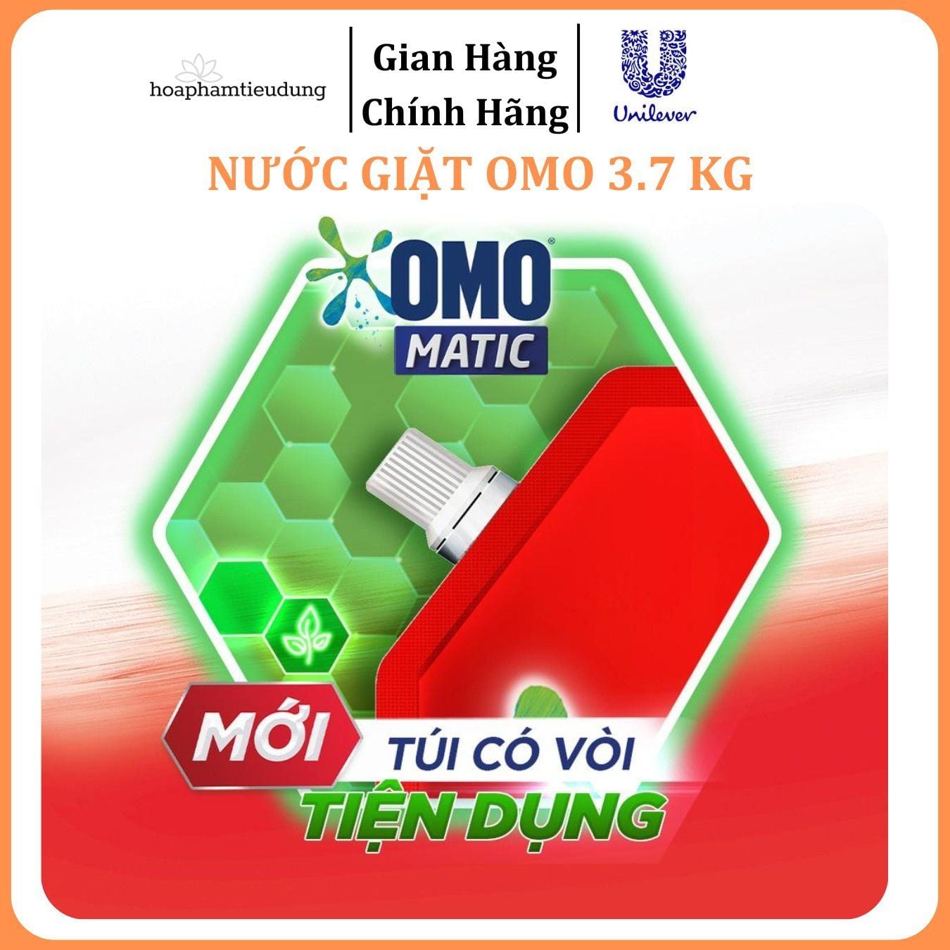  Nước giặt Omo Matic sạch sâu thơm lâu 3.7 kg 