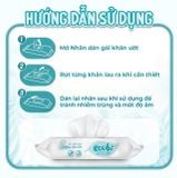  Khăn ướt cao cấp Ecobi gói 20 tờ không mùi 