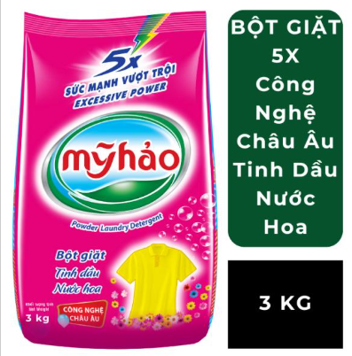  Bột Giặt 5X Đậm Đặc Mỹ Hảo Công Nghệ Châu Âu Nhanh Hòa Tan Trong Mọi Nguồn Nước Túi 3 - 6KG 