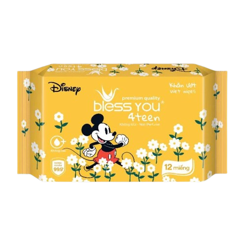  Khăn ướt Mini Bless You 4teen Gói 12 tờ (Lốc 6 gói) 