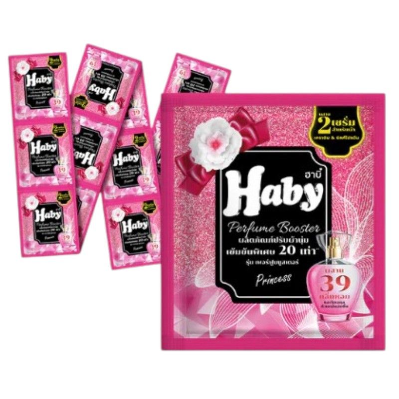  Nước Xả Vải HABY Nội Địa Thái Lan Hương Nước Hoa - Đậm đặc, Lưu hương, Khử mùi ẩm mốc, Mềm vải Dây 12 Gói 