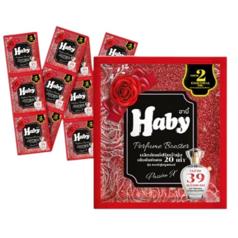  Nước Xả Vải HABY Nội Địa Thái Lan Hương Nước Hoa - Đậm đặc, Lưu hương, Khử mùi ẩm mốc, Mềm vải Dây 12 Gói 