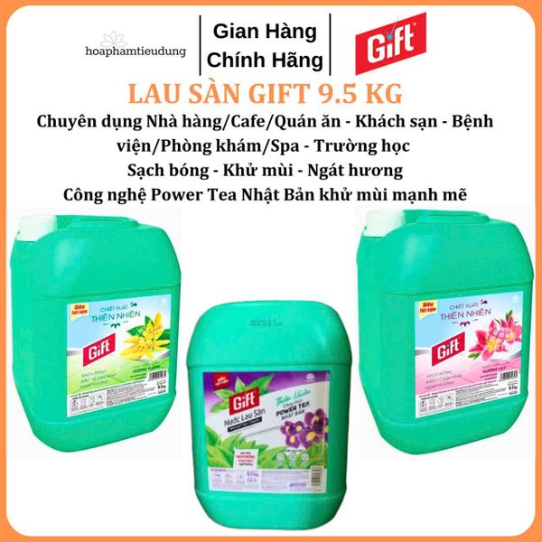  Nước lau sàn gift can lớn 9.5kg siêu tiết kiệm cho nhà hàng, khách sạn, quán ăn, trường học Lily/ Ylang 