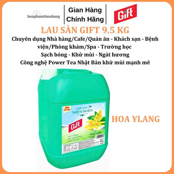  Nước lau sàn gift can lớn 9.5kg siêu tiết kiệm cho nhà hàng, khách sạn, quán ăn, trường học Lily/ Ylang 
