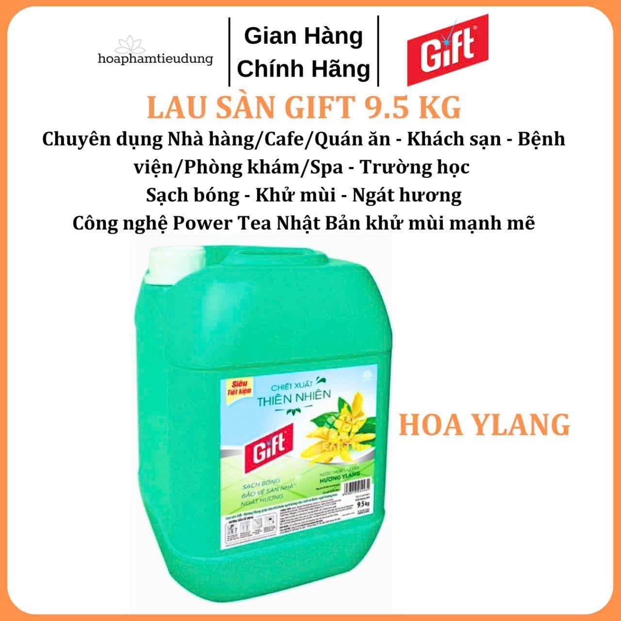  Nước lau sàn gift can lớn 9.5kg siêu tiết kiệm cho nhà hàng, khách sạn, quán ăn, trường học Lily/ Ylang 