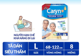  Tã/Bỉm dán người lớn siêu thấm Caryn dành cho người hạn chế khả năng đi lại Size L (8/10/20/40pcs) 