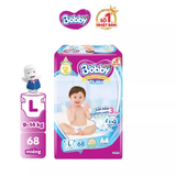  Tã dán Bobby S80/M76/L68/XL62/XXL56 mới- Lõi nén cotton-soft 3mm 