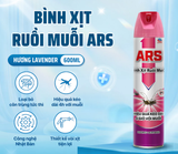  Xịt Ruồi Muỗi ARS PINK Diệt Ruồi Muỗi Hiệu Quả, Không Mùi/Lavender (600ml) 