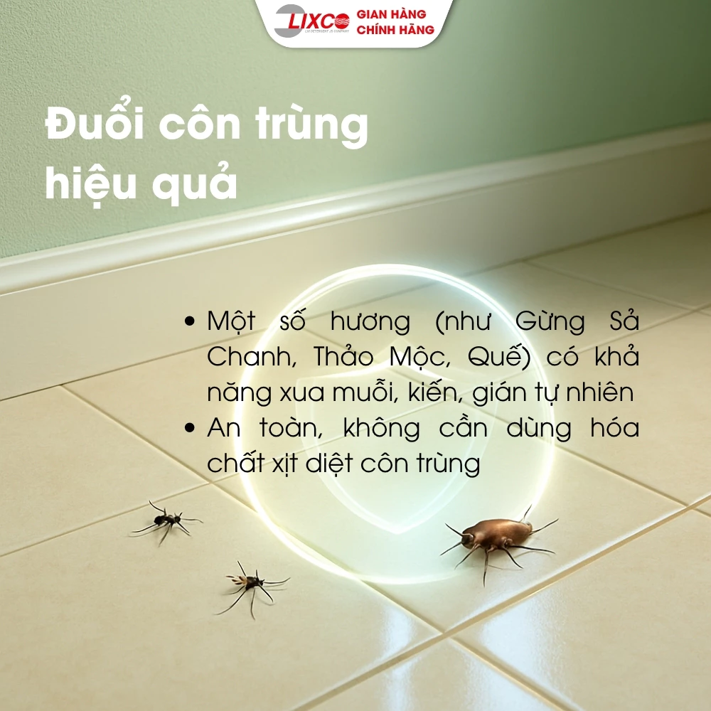  Nước lau sàn Lix đuổi côn trùng 3.6 lít LD360 an toàn thơm ngát hiệu quả trên các chất liệu 