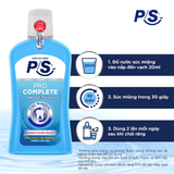  Nước súc miệng P/S kháng khuẩn 99.9% 500ml 