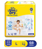  Tã dán UniDry Siêu khô thoáng gói Super Jumbo mới size M76/L68/XL62 