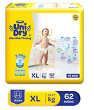  Tã dán UniDry Siêu khô thoáng gói Super Jumbo mới size M76/L68/XL62 
