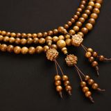  Vòng Trầm hương Như Ý 108 hạt – 8 ly + Charm hoa sen 