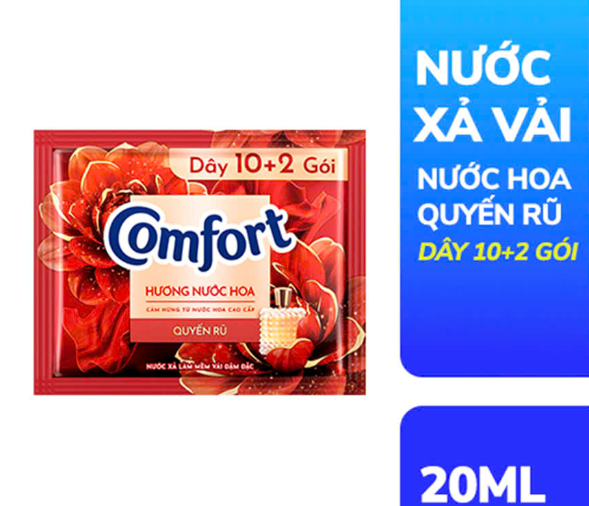  Nước Xả Làm Mềm Vải Comfort Đậm Đặc Một Lần Xả Thơm Mát gấp 10 lần túi 20ml 