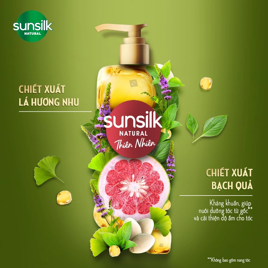  Dầu gội Sunsilk Thiên Nhiên Ngăn Gãy Rụng Tóc và Dưỡng Phục Hồi 380ml 