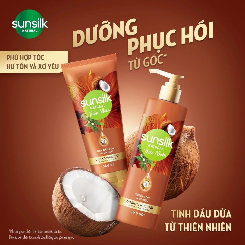  Dầu gội Sunsilk Thiên Nhiên Ngăn Gãy Rụng Tóc và Dưỡng Phục Hồi 380ml 
