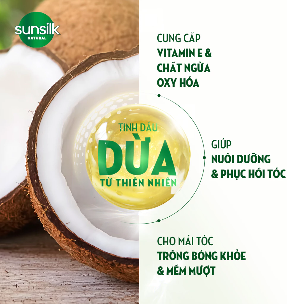  Dầu gội Sunsilk Thiên Nhiên Ngăn Gãy Rụng Tóc và Dưỡng Phục Hồi 380ml 