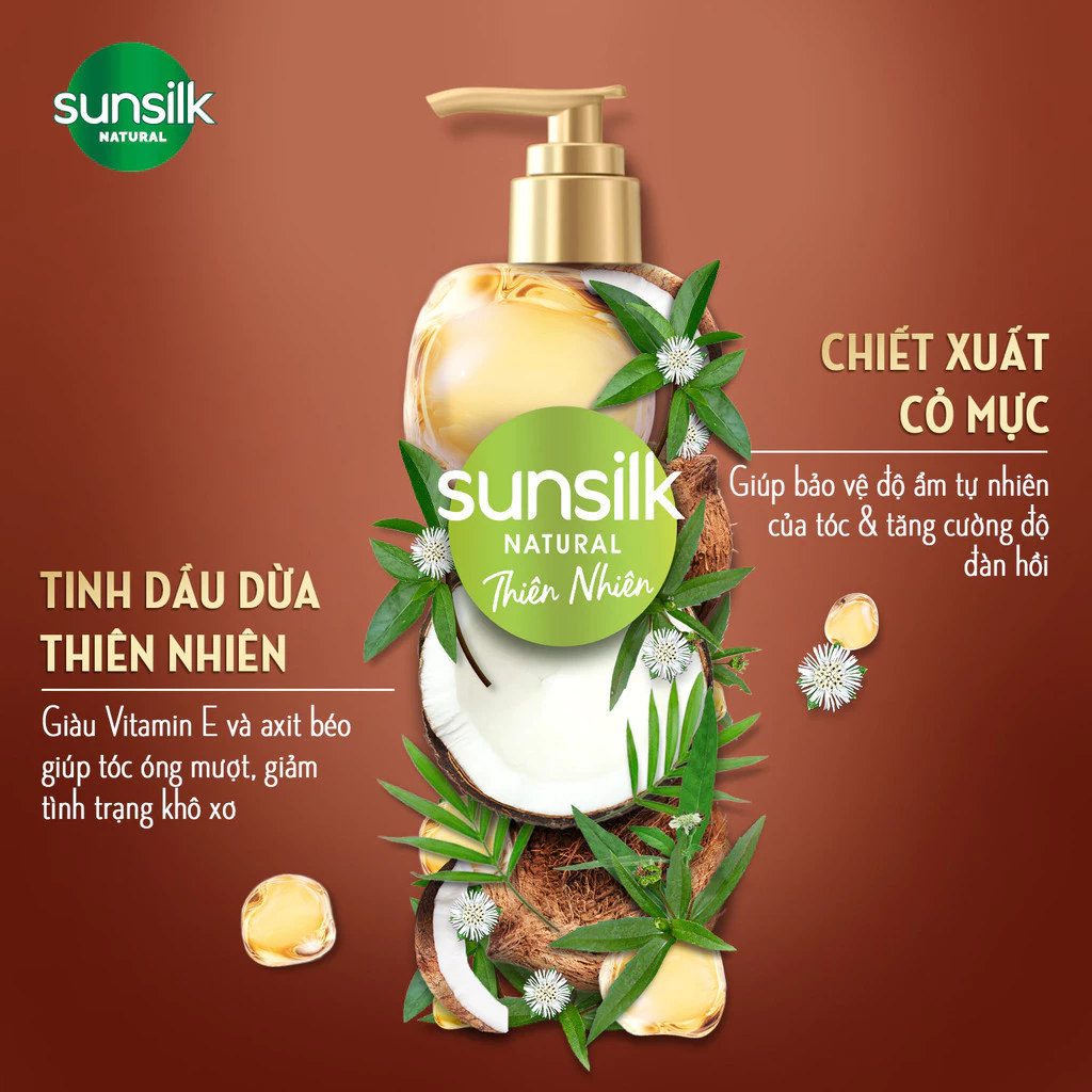  Dầu gội Sunsilk Thiên Nhiên Ngăn Gãy Rụng Tóc và Dưỡng Phục Hồi 380ml 