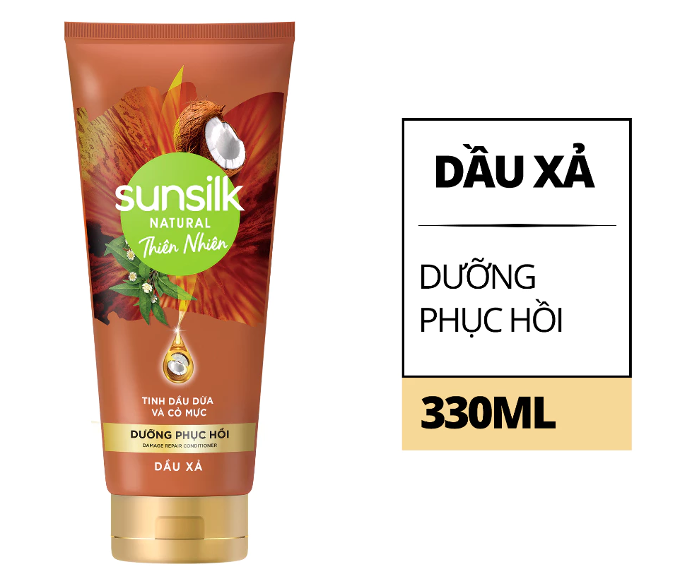  Dầu xả Sunsilk Thiên Nhiên Ngăn Gãy Rụng Tóc và Dưỡng Phục Hồi 330ml 