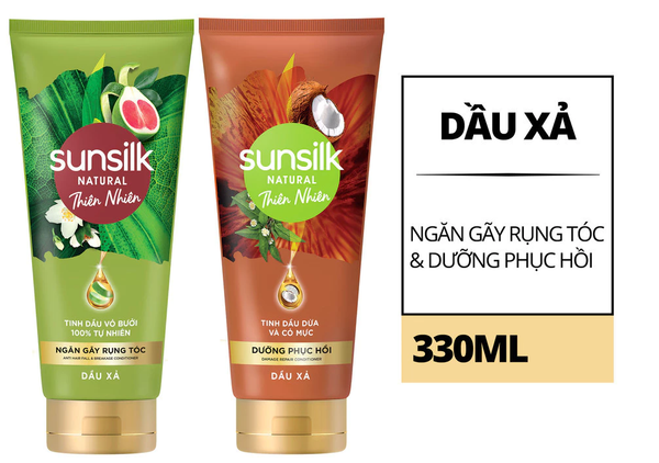  Dầu xả Sunsilk Thiên Nhiên Ngăn Gãy Rụng Tóc và Dưỡng Phục Hồi 330ml 