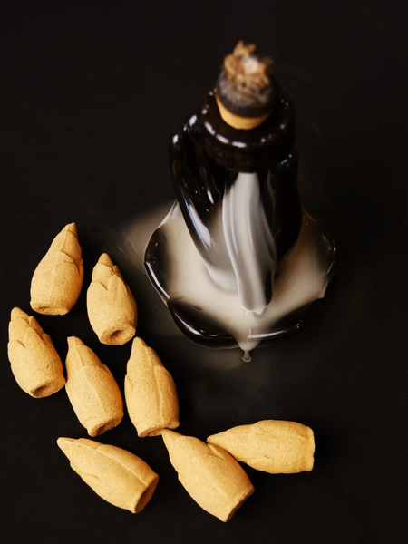  Tháp Sen Bàn Tay Xông Trầm Bằng Gốm,Thác Trầm Hương Gốm Xứ Đẹp Xông Nụ Trầm Hương Có Khói Chảy Ngược 