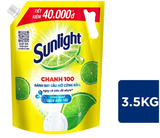  Nước Rửa Chén Bát Sunlight Chanh 100 Sạch Dầu Mỡ Đồ Nhựa Túi 3.1-3.5 Kg 