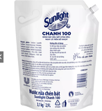  Nước Rửa Chén Bát Sunlight Chanh 100 Sạch Dầu Mỡ Đồ Nhựa Túi 3.1-3.5 Kg 