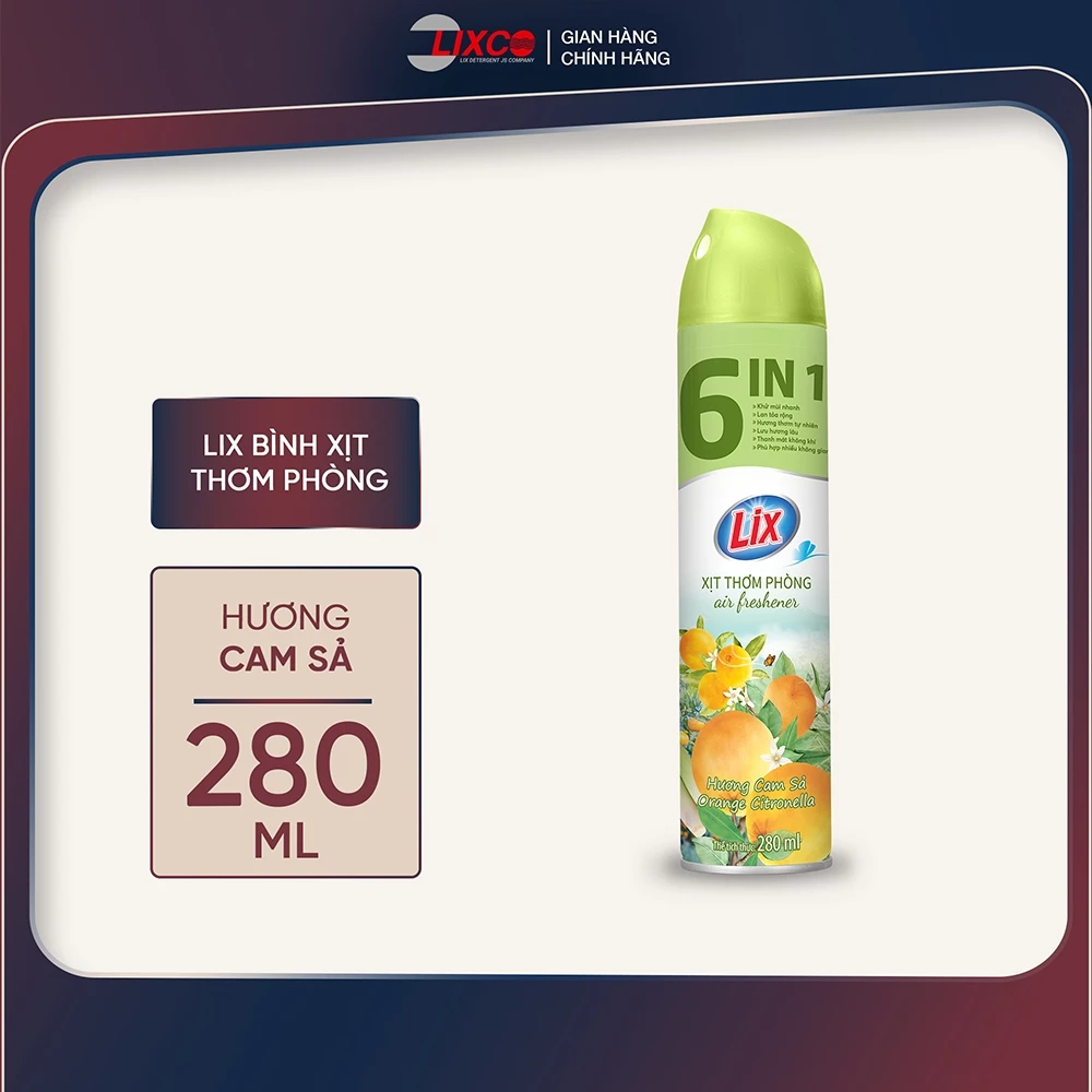  Xịt thơm phòng Lix hương thiên nhiên, phòng thơm mát tự nhiên lưu hương dài lâu chai 280ml 