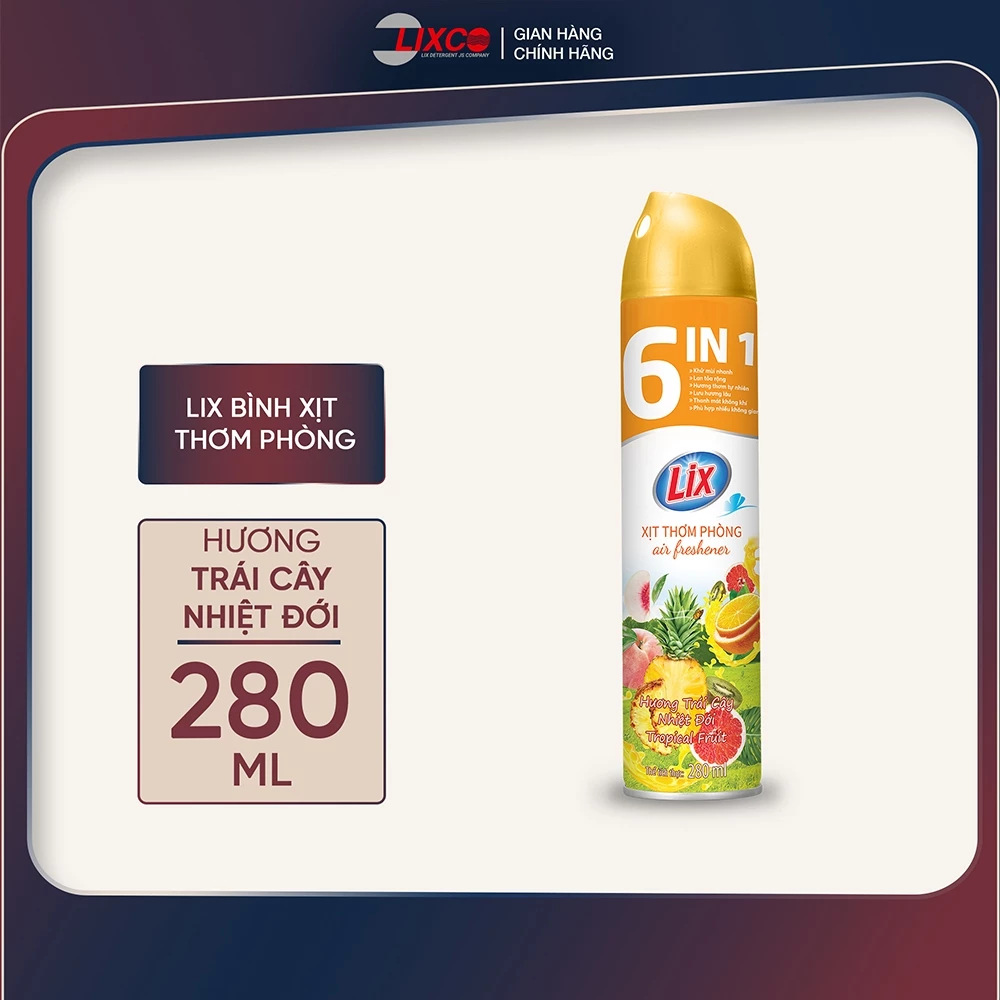  Xịt thơm phòng Lix hương thiên nhiên, phòng thơm mát tự nhiên lưu hương dài lâu chai 280ml 