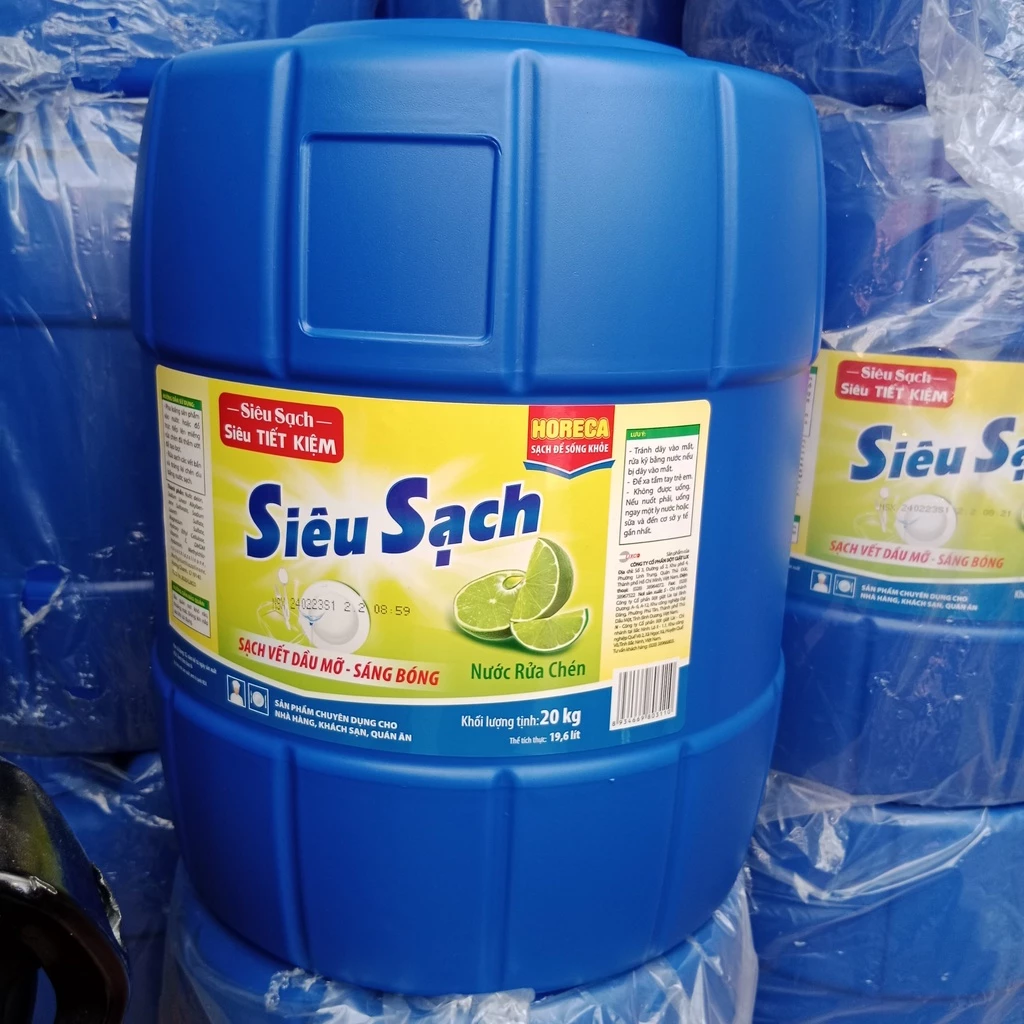  Nước rửa chén Lix Chanh 20 Kg chuyên dụng Nhà hàng/ Khách sạn/ Quán ăn 