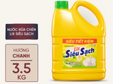  Nước Rửa Chén Lix Siêu Sạch Hương Trà Xanh/Chanh 3.5Kg thơm dịu sạch bóng vết dầu mỡ 