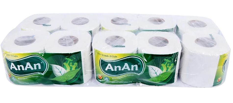  Giấy vệ sinh An An 2 lớp lốc 10 cuộn 