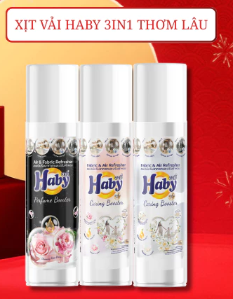 Xịt Vải & Khử Mùi 250ml HABY – Hương Thơm Tươi Mát, Lưu Hương Lâu, Khử Mùi Cực Hiệu Quả 