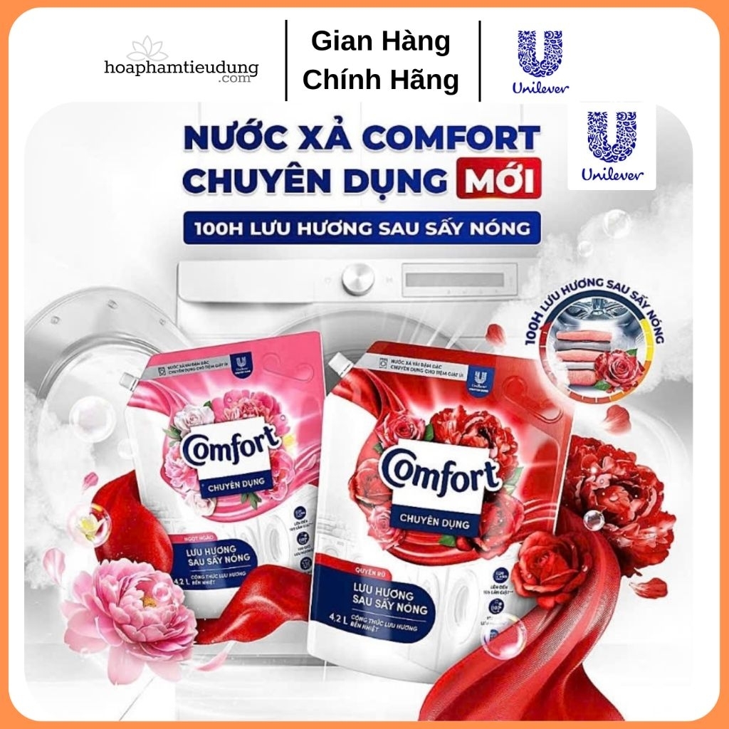  Nước xả vải Comfort 4.2L lưu hương sau sấy nóng 