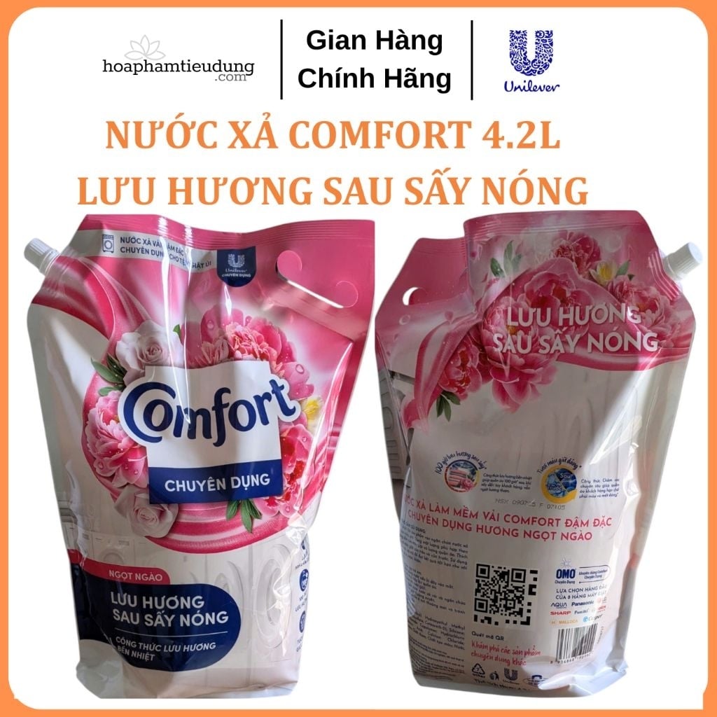  Nước xả vải Comfort 4.2L lưu hương sau sấy nóng 