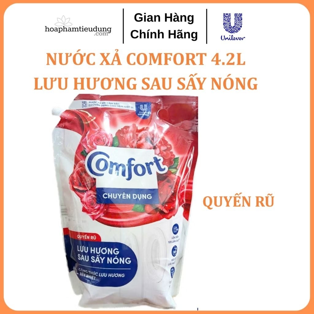  Nước xả vải Comfort 4.2L lưu hương sau sấy nóng 