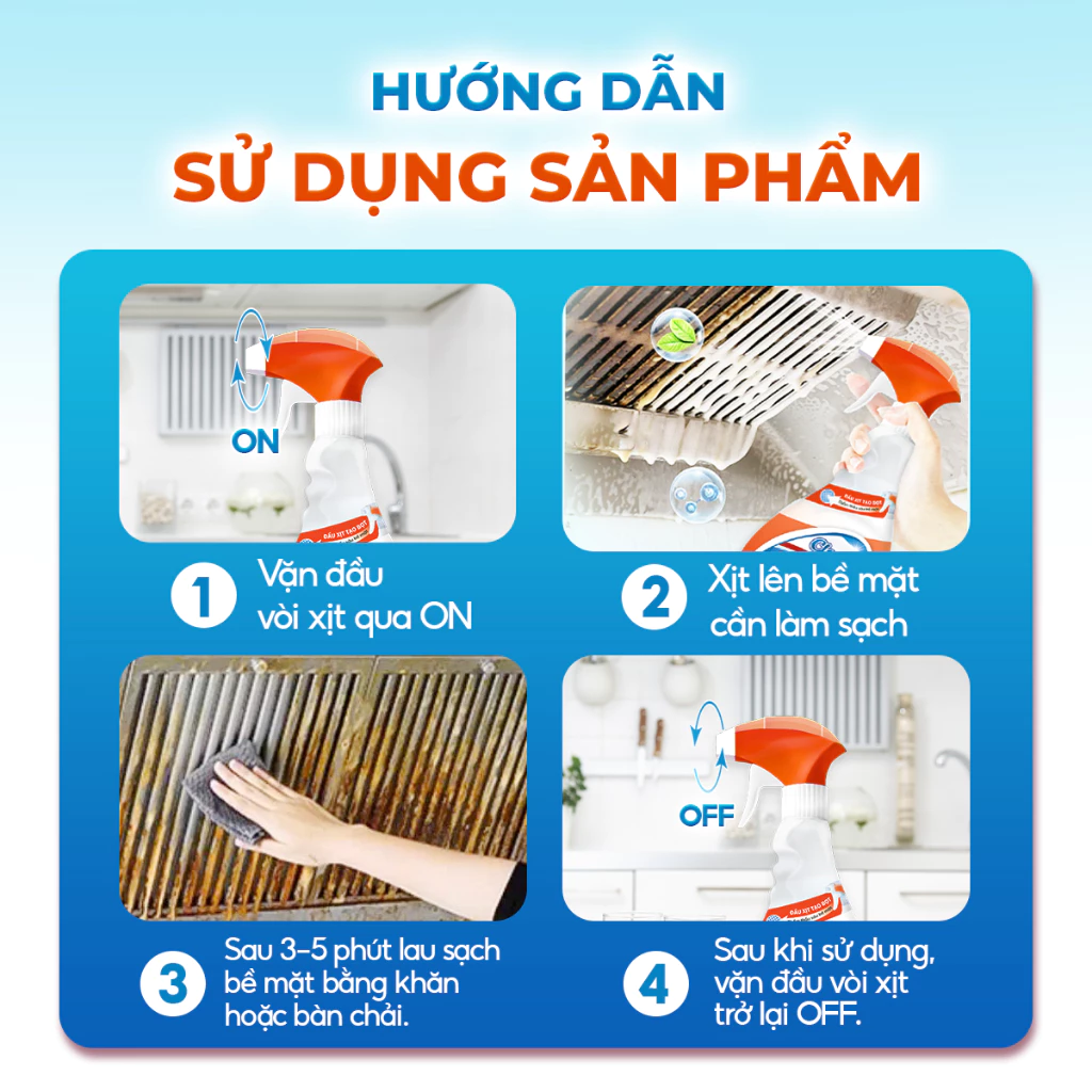  Chai Sạch Nhà Và Bếp Cleanz Làm Sạch Dầu Mỡ, Vết Ố Vàng, Thơm Mùi Chanh Dịu Nhẹ Dung Tích 450ml 