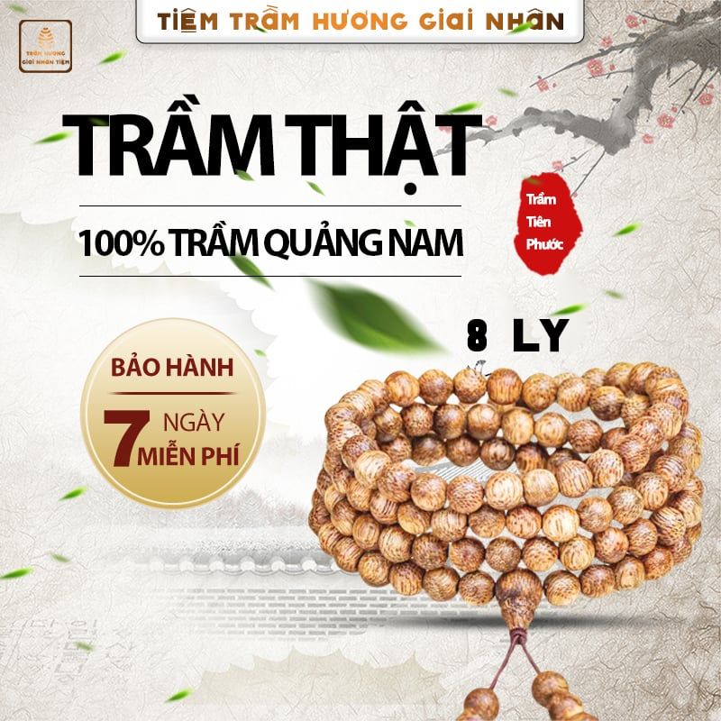 Vòng Trầm hương Như Ý 108 hạt – 8 ly 