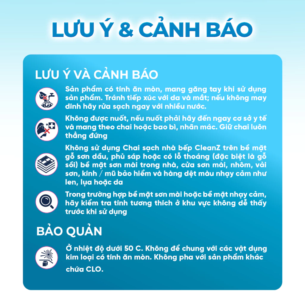  Chai Sạch Nhà Và Bếp Cleanz Làm Sạch Dầu Mỡ, Vết Ố Vàng, Thơm Mùi Chanh Dịu Nhẹ Dung Tích 450ml 