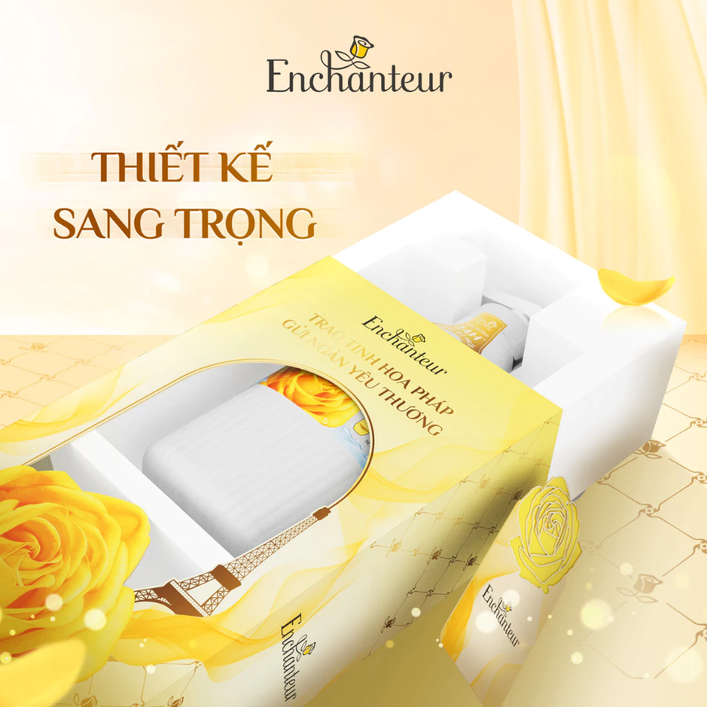  Hộp quà tặng Deluxe Collection Sữa tắm Enchanter 650g + lăn khử mùi 25ml 