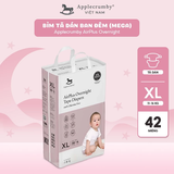  Bỉm tã dán đêm Applecrumby Airplus Overnight Tape size S - XL thoải mái cho bé 