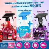  Xịt Vải DOWNY Khử Mùi Và Chống Khuẩn 99.9% Hương Nắng Mai/ Huyền Bí/ Đam Mê Chai 370ml 