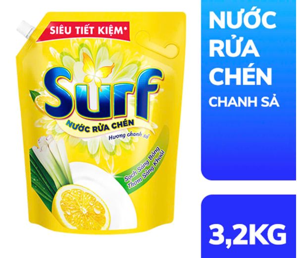  Nước rửa chén Surf túi 3.2 Kg 