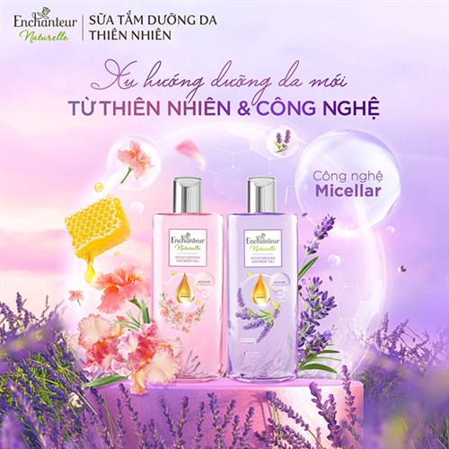  Hộp quà tặng Sữa tắm Enchanteur Naturelle hương Lavender 510g 
